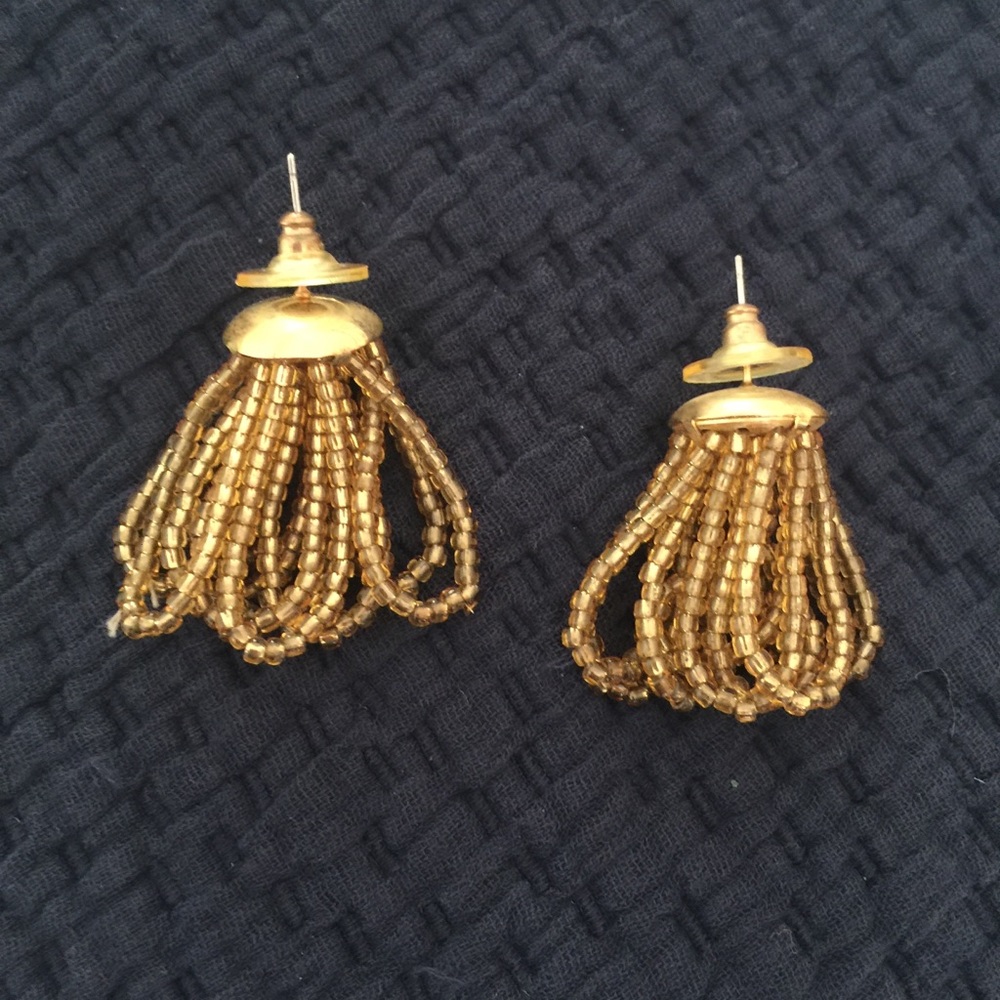 Earrings Delicate Vintage Tiny Beads Pierced - image 3